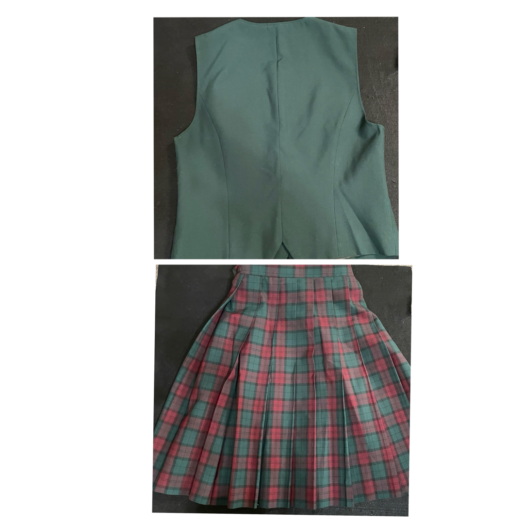 私立制服　ベスト&スカート&ポロシャツ レディースのレディース その他(セット/コーデ)の商品写真