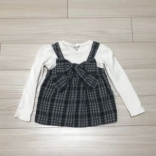 エニィファム(anyFAM)の長袖　Tシャツ　120 エニィファム　黒　チェック(Tシャツ/カットソー)