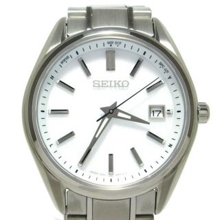 セイコー(SEIKO)のSEIKO(セイコー) 腕時計美品  - 7B72-0AG0/SBTM337 メンズ 電波/Sシリーズ 白(その他)