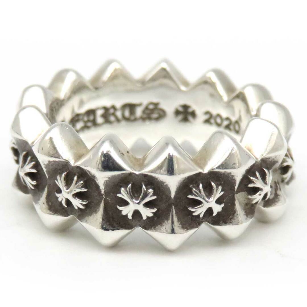 Chrome Hearts(クロムハーツ)のクロムハーツ ダブル ピラミッド プラス バンド リング インボイス付き 6.5号 SV925 ユニセックス CHROME HEARTS 【中古】 【アパレル・小物】 メンズのアクセサリー(リング(指輪))の商品写真