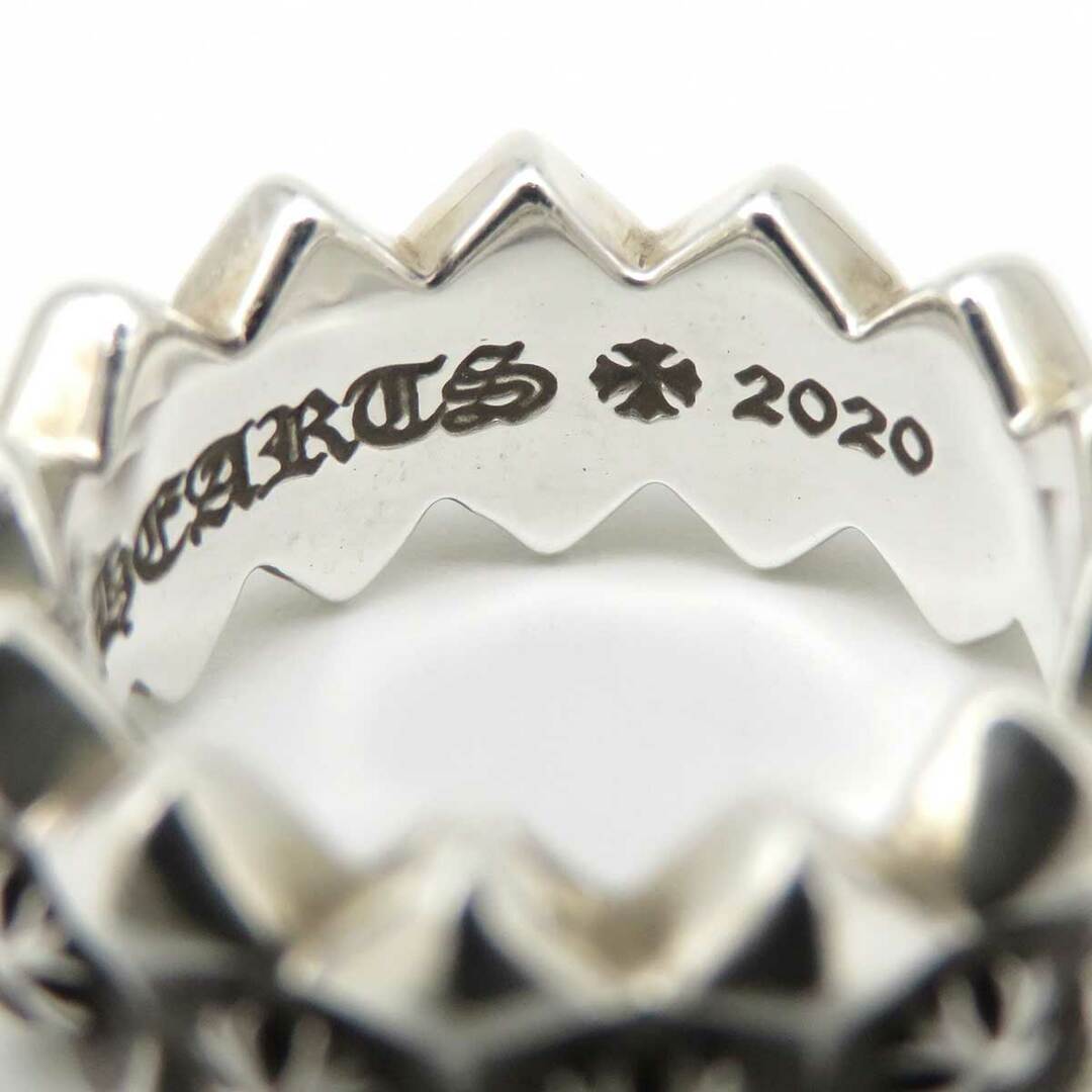 Chrome Hearts(クロムハーツ)のクロムハーツ ダブル ピラミッド プラス バンド リング インボイス付き 6.5号 SV925 ユニセックス CHROME HEARTS 【中古】 【アパレル・小物】 メンズのアクセサリー(リング(指輪))の商品写真