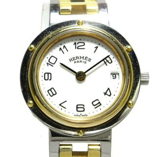 エルメス(Hermes)のHERMES(エルメス) 腕時計 クリッパー CL4.220 レディース 白(腕時計)