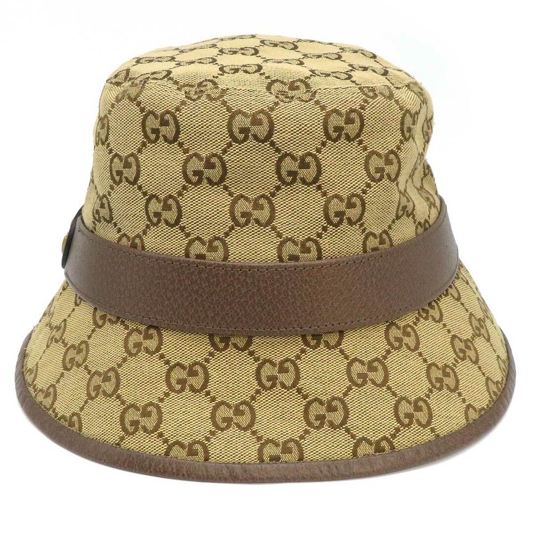 Gucci(グッチ)のグッチ GGキャンバス フェドラハット 576587 メンズ ベージュ ブラウン GUCCI [美品] 【中古】 【アパレル・小物】 メンズの帽子(ハット)の商品写真