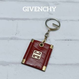 ジバンシィ(GIVENCHY)の【匿名配送】ジバンシー キーホルダー キーリング タグ ロゴ 赤(チャーム)