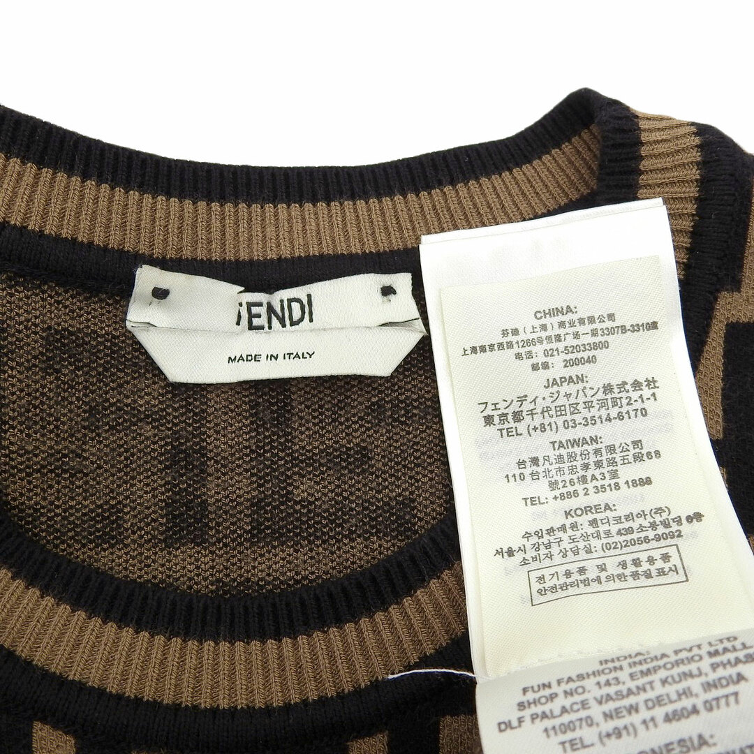 FENDI(フェンディ)のフェンディ FF柄 ニット ワンピース FZD753 A5QG レディース ブラウン FENDI 【中古】 【アパレル・小物】 レディースのワンピース(その他)の商品写真