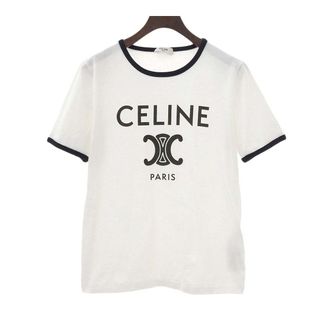 celine - セリーヌ トリオンフ プリント クラシック Tシャツ 2X872671Q レディース ホワイト CELINE 【中古】 【アパレル・小物】