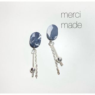 トゥデイフル(TODAYFUL)の№808  monochrome marble＋beads(ピアス)