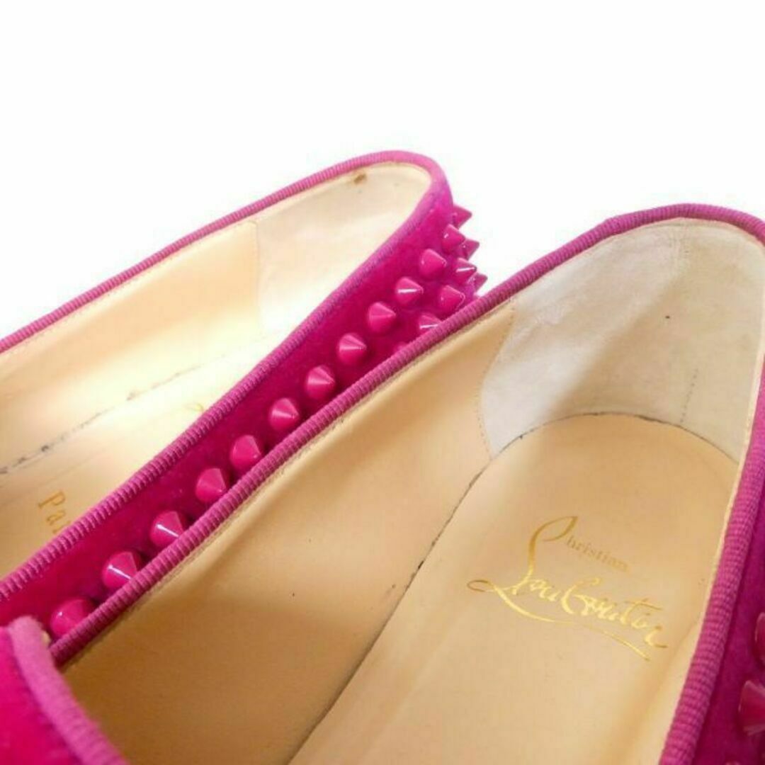 Christian Louboutin(クリスチャンルブタン)の美品 Christian Louboutin スパイク フラットシューズ レディースの靴/シューズ(ローファー/革靴)の商品写真