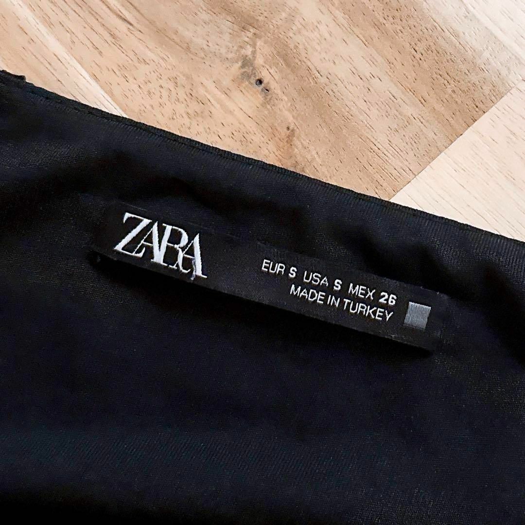 ZARA(ザラ)の【ザラ】ZARA 総プリーツ ノースリーブ ロング ドレス ワンピース S 黒 レディースのワンピース(ロングワンピース/マキシワンピース)の商品写真