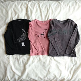 ムジルシリョウヒン(MUJI (無印良品))のロンT 120 3枚セット○ 無印 セレクトショップ(Tシャツ/カットソー)