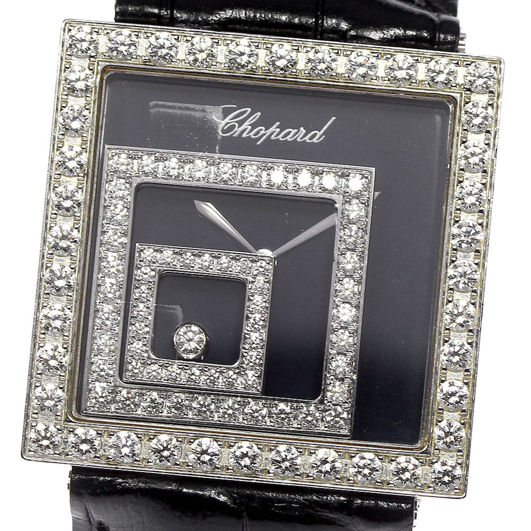 Chopard(ショパール)のショパール Chopard 20/7196-20 ハッピー スピリット スクエア ダイヤベゼル K18WG クォーツ メンズ _765192 メンズの時計(腕時計(アナログ))の商品写真