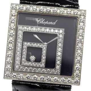 ショパール(Chopard)のショパール Chopard 20/7196-20 ハッピー スピリット スクエア ダイヤベゼル K18WG クォーツ メンズ _765192(腕時計(アナログ))