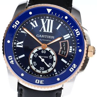 カルティエ(Cartier)のカルティエ CARTIER W2CA0008 カリブルドゥカルティエ ダイバー デイト 自動巻き メンズ _806220(腕時計(アナログ))