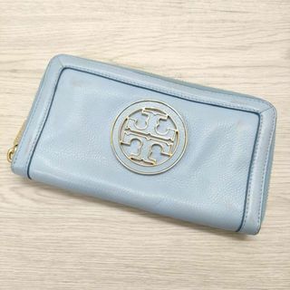 トリーバーチ(Tory Burch)のTory Burch ラウンドファスナー レザー 長財布 ミズイロ レディース トリーバーチ【中古】4-0305G◎(財布)