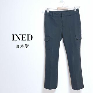 INED - イネド　ワークパンツ　ポケット多数　微ストレッチ　日本製　しっかり生地　無地