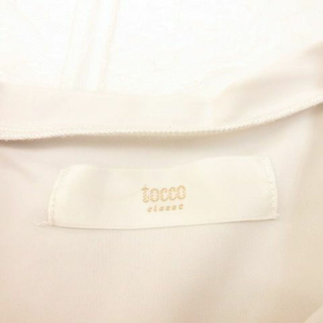 tocco(トッコ)のトッコ TOCCO Closet カットソー キャップスリーブ ストレッチ 白 レディースのトップス(カットソー(半袖/袖なし))の商品写真