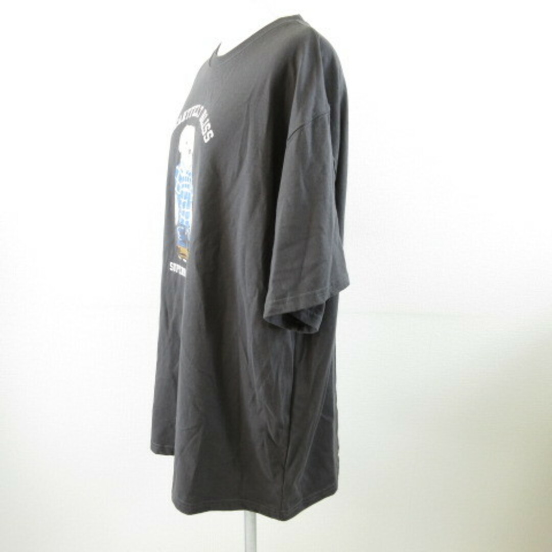 GRL(グレイル)のグレイル GRL カットソー Tシャツ 半袖 ロング丈 プリント チャコール F レディースのトップス(Tシャツ(半袖/袖なし))の商品写真