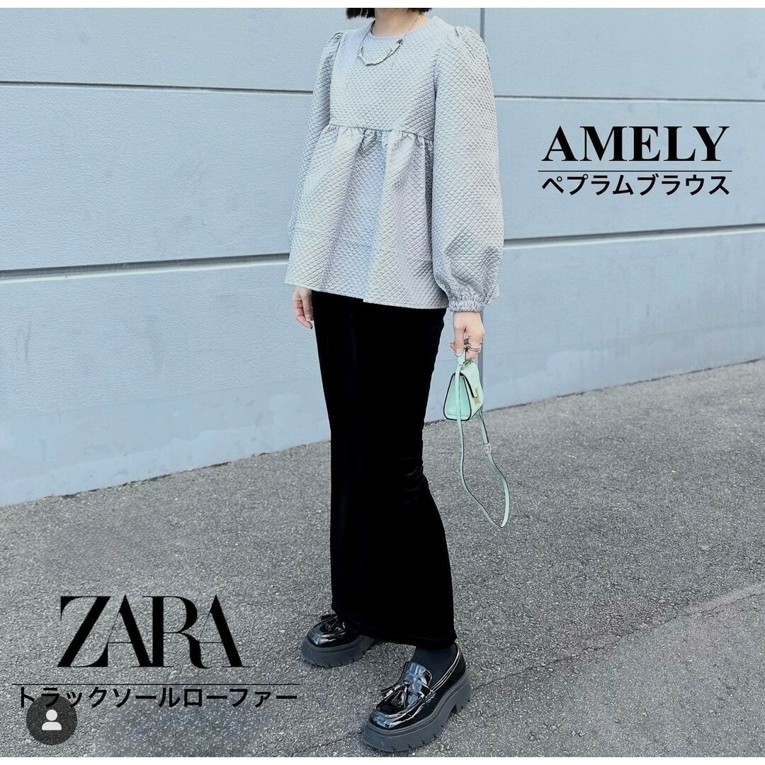 ZARA - ZARA ZW COLLECTION フィット ミディスカート Lサイズの ZARA - ZARA ZW COLLECTION フィット ミディスカート Lサイズの