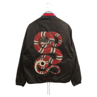 GUCCI グッチ 17SS バックスネークプリントナイロンジャケット ジップアップジャケット ブラック 451121 Z762A