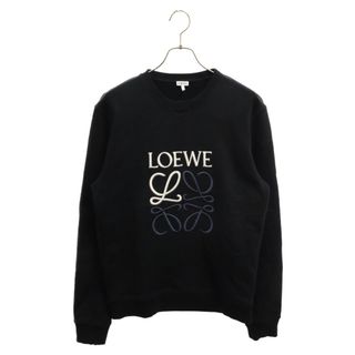 ロエベ(LOEWE)のLOEWE ロエベ アナグラムエンブロイダリークルーネックスウェットトレーナー ブラック H526Y24J07(スウェット)