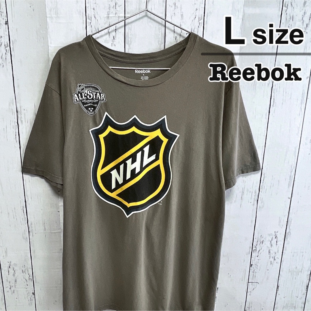 Reebok(リーボック)のReebok　Tシャツ　NHL　グレー　プリント　STAMKOS　USA古着 メンズのトップス(Tシャツ/カットソー(半袖/袖なし))の商品写真