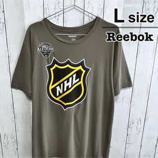 リーボック(Reebok)のReebok　Tシャツ　NHL　グレー　プリント　STAMKOS　USA古着(Tシャツ/カットソー(半袖/袖なし))