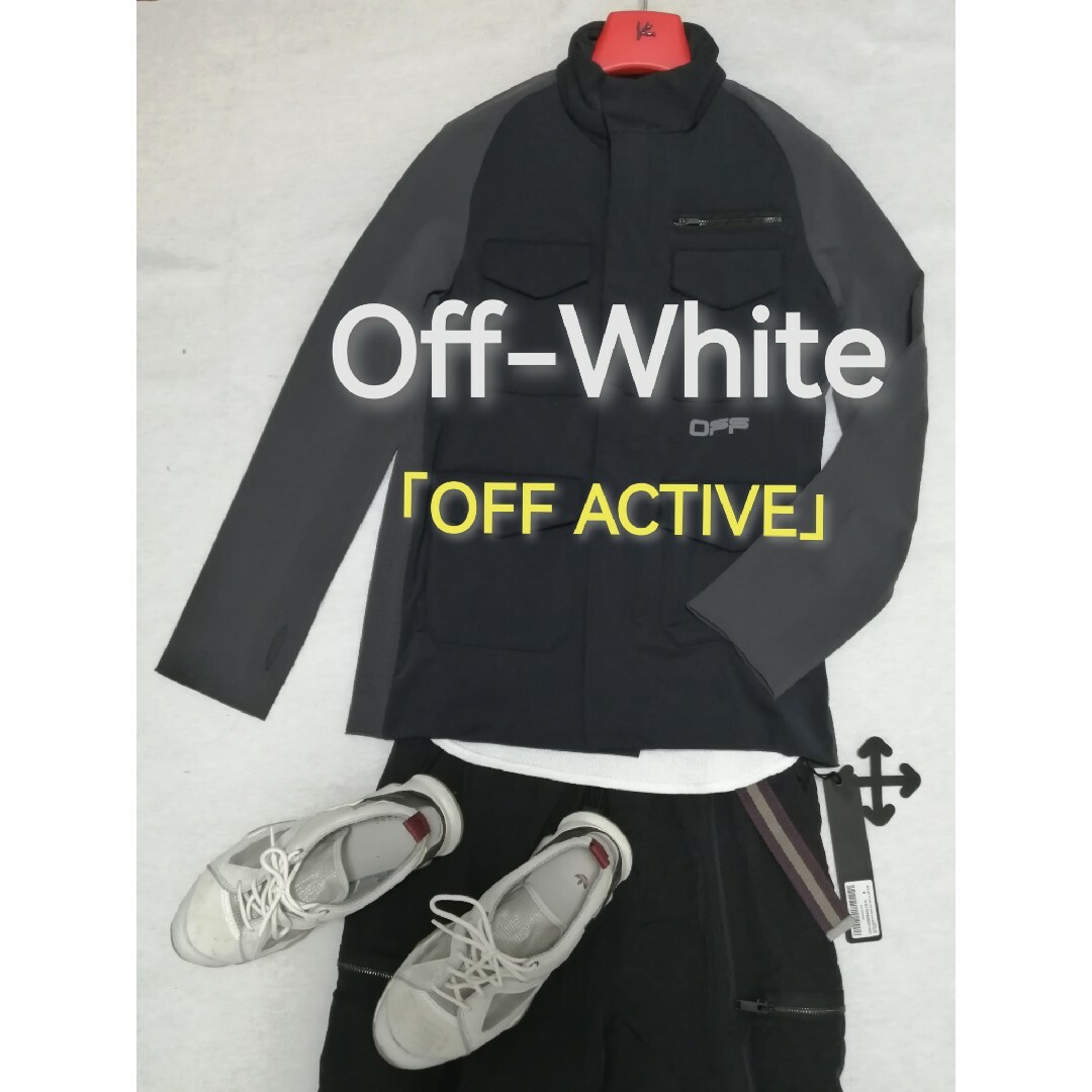 OFF-WHITE(オフホワイト)の★新品・メンズ★【 Off-White　オフホワイト 】フィールドジャケット　黒 メンズのジャケット/アウター(ミリタリージャケット)の商品写真