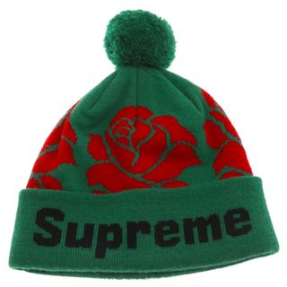 シュプリーム(Supreme)のSUPREME シュプリーム 22AW Rose Beanie ローズビーニー ニット帽 帽子 グリーン/レッド(ニット帽/ビーニー)