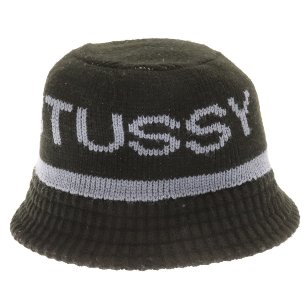 STUSSY(ステューシー)のSTUSSY ステューシー 22SS Jacquard Knit Bucket Hat ジャガードニット バケットハット ブラック メンズの帽子(ハット)の商品写真