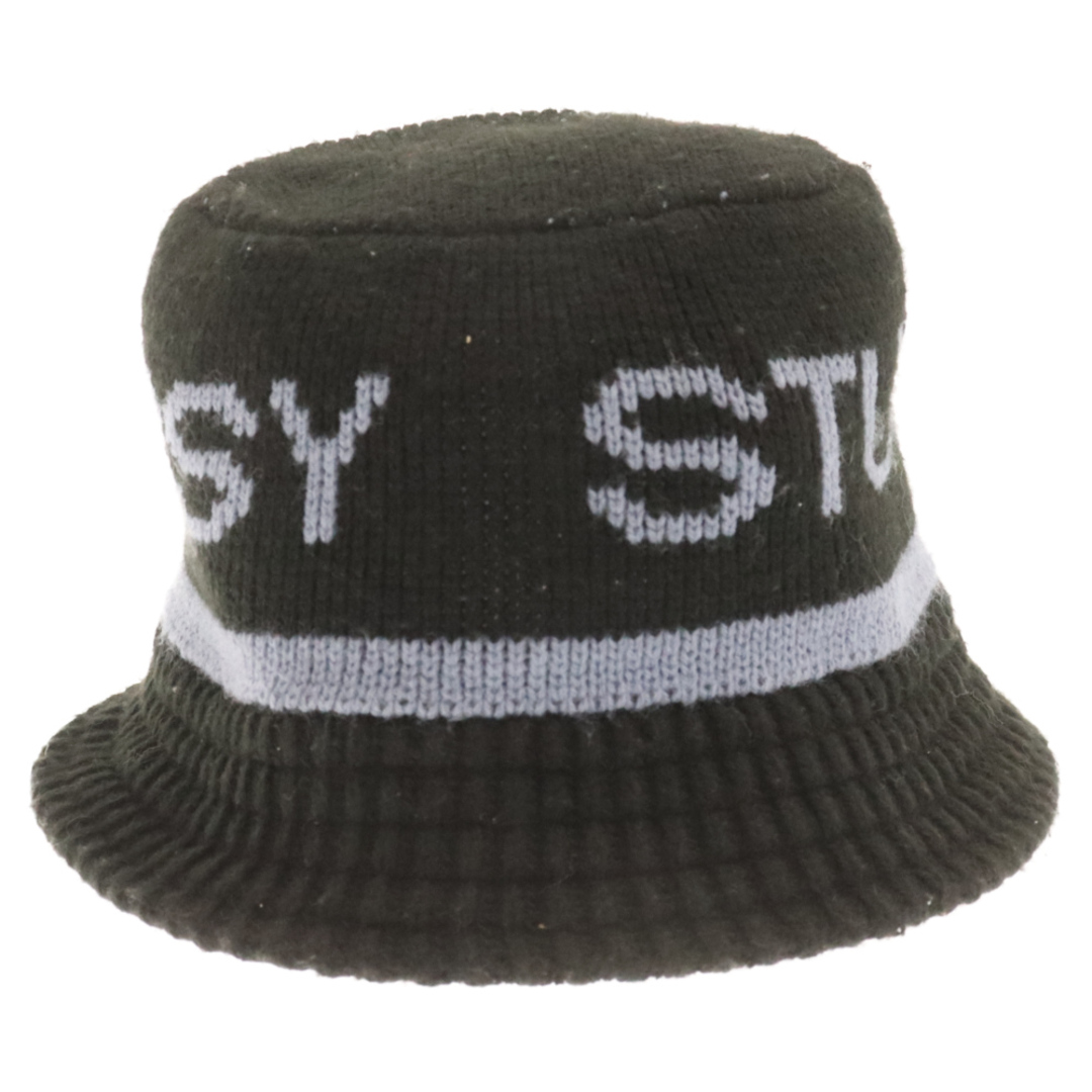 STUSSY(ステューシー)のSTUSSY ステューシー 22SS Jacquard Knit Bucket Hat ジャガードニット バケットハット ブラック メンズの帽子(ハット)の商品写真