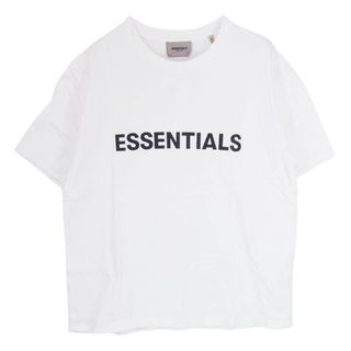 フィアオブゴッド(FEAR OF GOD)のFEAR OF GOD フィアオブゴッド ESSENTIALS エッセンシャルズ ラバーロゴ ラバーパッチ 半袖 Tシャツ ホワイト系 M【中古】(シャツ)