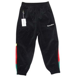 WACKO MARIA ワコマリア 23AW 23FW-WMO-TP06 VELVETEEN TRACK PANTS ロゴ刺繍 ベルベット トラックパンツ ブラック系 M【新古品】【未使用】【中古】