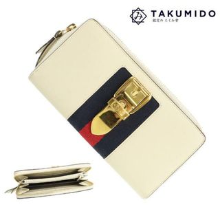 グッチ(Gucci)のグッチ ラウンドファスナー長財布 シルヴィ 476083 中古 ホワイト レザー GUCCI 【中古】 | ロングウォレット レディース 白 ファッション サイフ ブランド小物 ランクAB(財布)