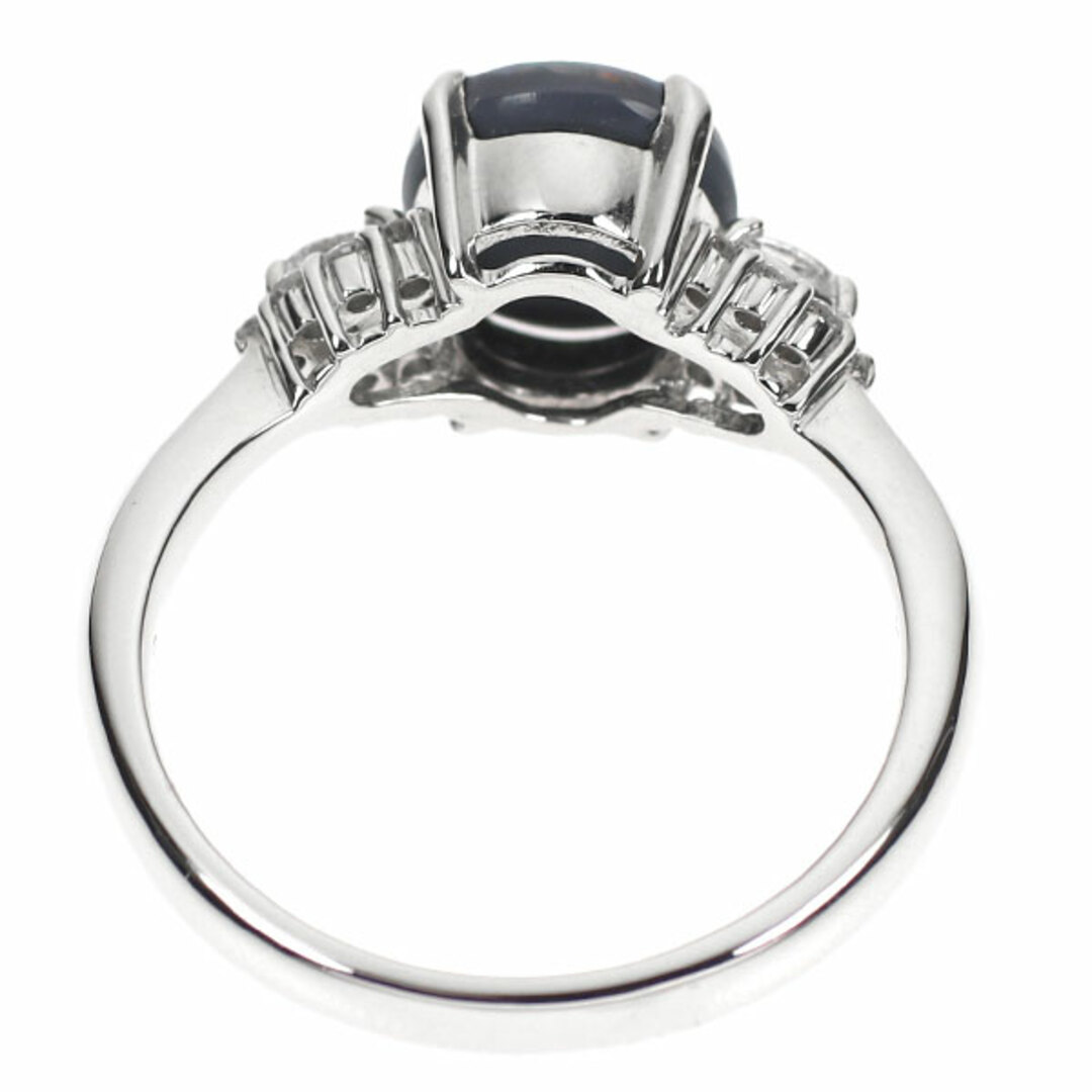 Pt900 ブラック オパール ダイヤモンド リング 1.28ct D0.23ct レディースのアクセサリー(リング(指輪))の商品写真