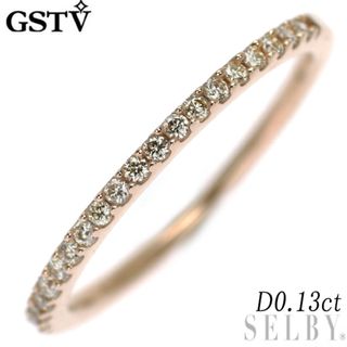 GSTV K18PG ダイヤモンド リング 0.13ct ハーフエタニティ(リング(指輪))