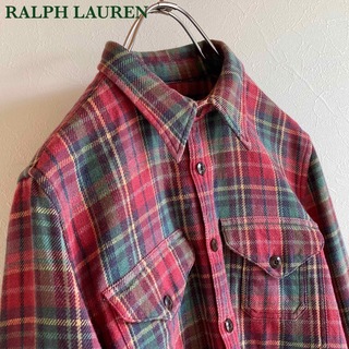 ラルフローレン(Ralph Lauren)のラルフローレン チェック ネル ワークシャツ 9 ピンクレッド グリーン(シャツ/ブラウス(長袖/七分))