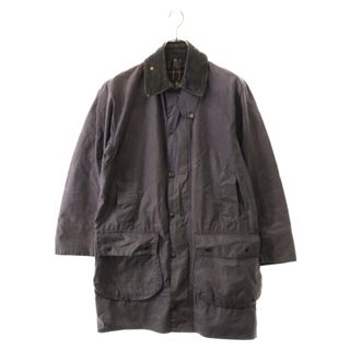 バーブァー(Barbour)のBarbour バブアー VINTAGE 90s 205 BORDER JACKET ラペル切替 オイルドジャケット ブラック／カーキ ヴィンテージ(フライトジャケット)