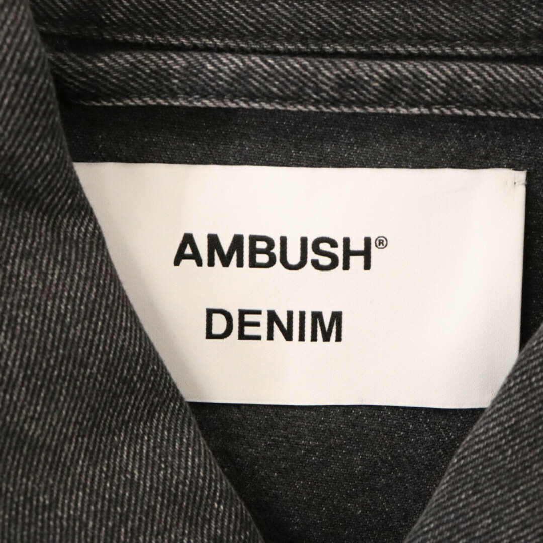 AMBUSH(アンブッシュ)のAMBUSH アンブッシュ DENIM RIDERS JAKET デニムライダースジャケット BMYE016S23DEN001200 ブラック メンズのジャケット/アウター(Gジャン/デニムジャケット)の商品写真