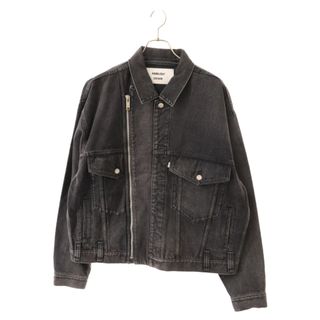 アンブッシュ(AMBUSH)のAMBUSH アンブッシュ DENIM RIDERS JAKET デニムライダースジャケット BMYE016S23DEN001200 ブラック(Gジャン/デニムジャケット)