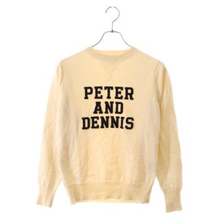 HYSTERIC GLAMOUR ヒステリックグラマー PETER AND DENNIS ロゴ クルーネックニット セーター ベージュ 0252NS01