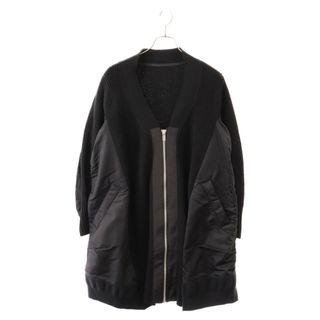 サカイ(sacai)のSacai サカイ ナイロン切替ジップアップニットカーディガン ブラック 18-03981(カーディガン)