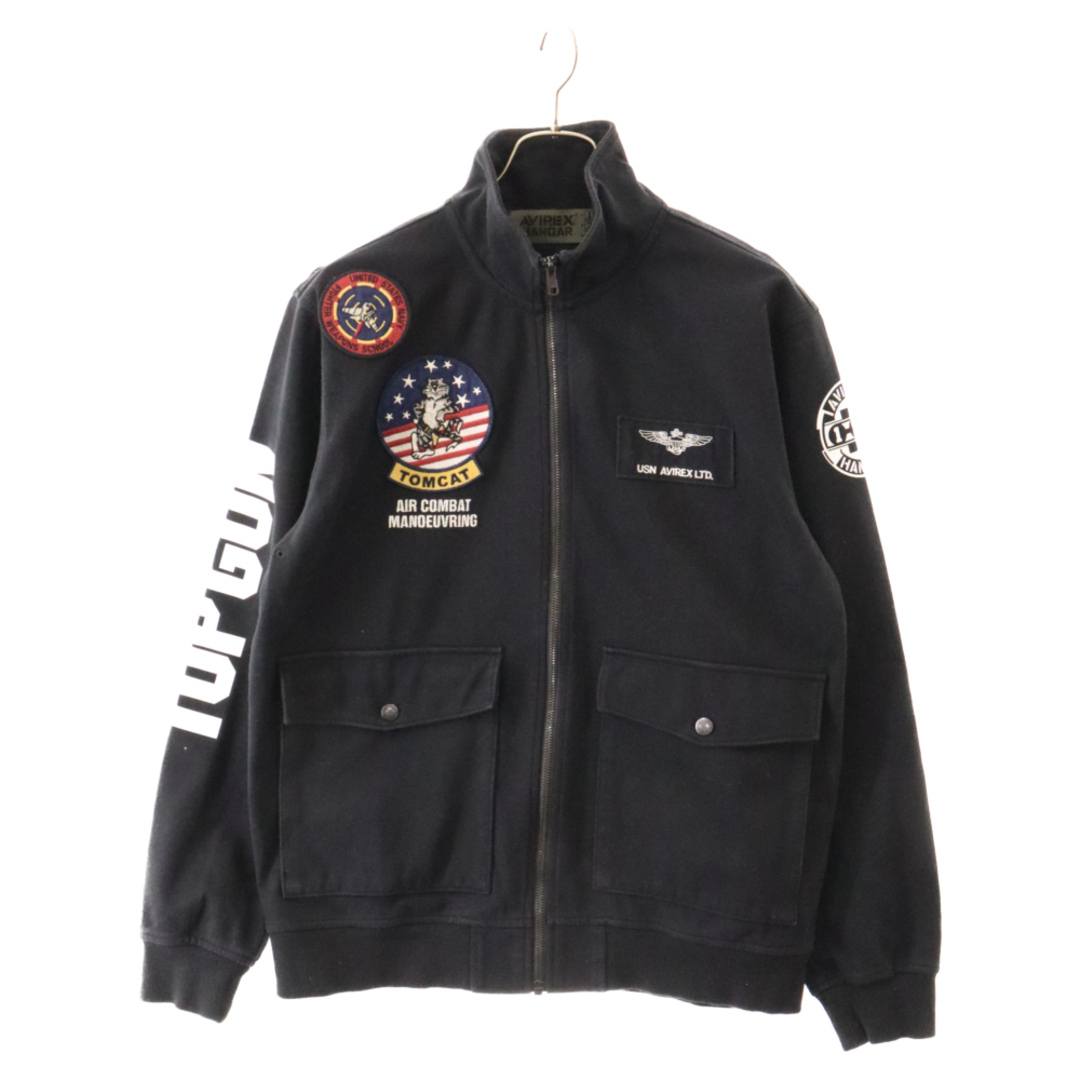 AVIREX(アヴィレックス)のAVIREX アヴィレックス WIND GUARD TOP GUN JACKET トップガン ウィンドジャケット ブラック 6103517 メンズのジャケット/アウター(フライトジャケット)の商品写真