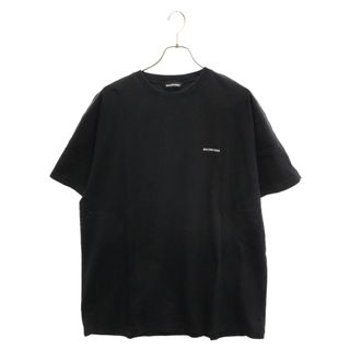 バレンシアガ(Balenciaga)のBALENCIAGA バレンシアガ フロントロゴ オーバーサイズ クルーネック プリントTシャツ 半袖Tシャツ 613968 TYK28 ブラック(Tシャツ/カットソー(半袖/袖なし))