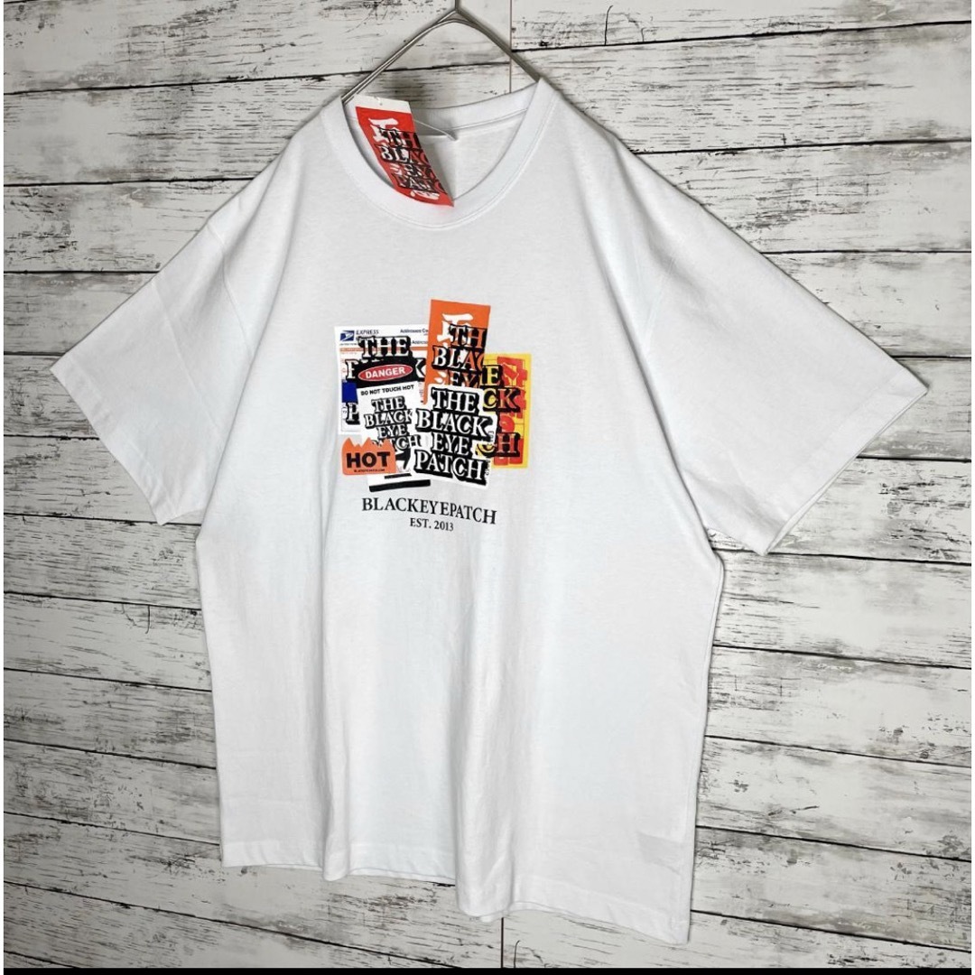 【新品・ タグ付き】ブラックアイパッチ ロゴ満載 Tシャツ 入手困難 即完売品 メンズのトップス(Tシャツ/カットソー(半袖/袖なし))の商品写真