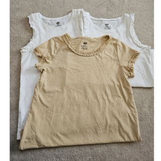 エイチアンドエム(H&M)の本日最終日H&M　タンク2枚&半袖Tセット　未使用　140(Tシャツ/カットソー)