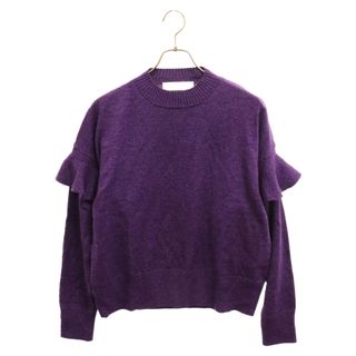 LE CIEL BLEU ルシェルブルー Frill Tape Knit Tops フリルテープ 長袖ニット セーター パープル 22A61622 レディース