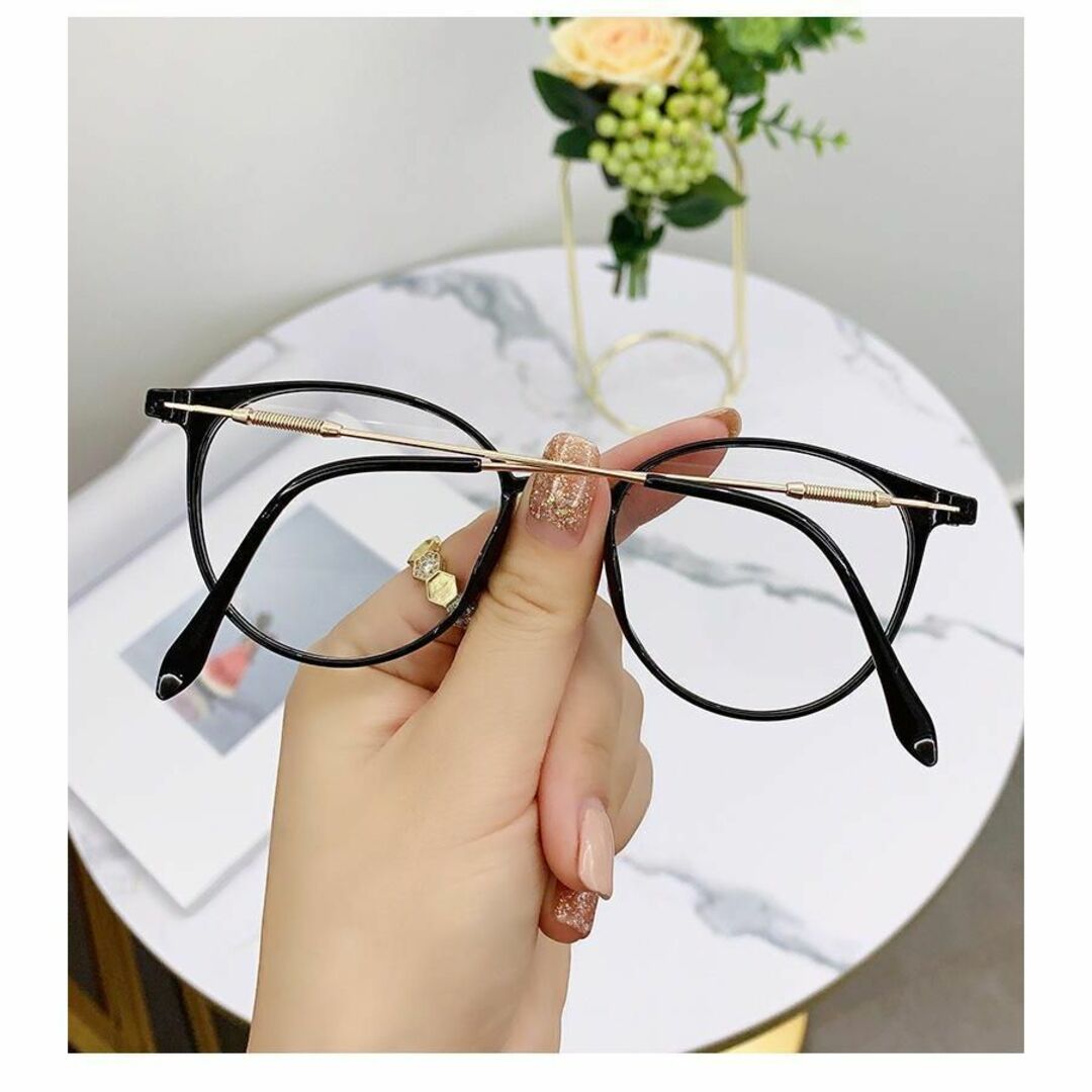 老眼鏡　シニアグラス　ブルーライトカット　ブラック ＋2.5  おしゃれ レディースのファッション小物(サングラス/メガネ)の商品写真