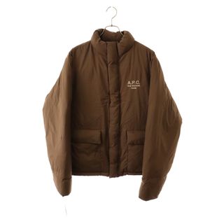 アーペーセー(A.P.C)のA.P.C アーペーセー VESTE RAYMOND  レイモンド ロゴ刺繍パディングジャケット ブラウン(フライトジャケット)