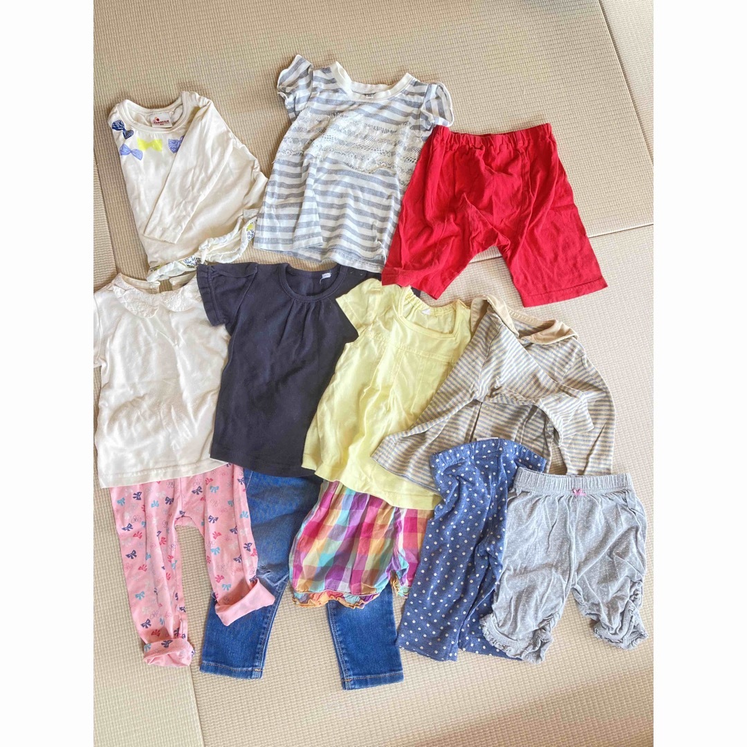 COMME CA ISM(コムサイズム)の子ども服まとめ売り　12着　保育園着に　おまけつき80.90 キッズ/ベビー/マタニティのベビー服(~85cm)(Ｔシャツ)の商品写真