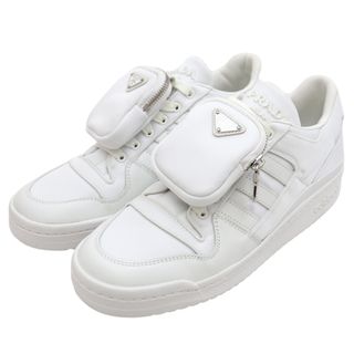 プラダ(PRADA)の未使用 プラダ adidas 2EG390 フォーラム Low Re-Nylon スニーカー メンズ サイズ42 ホワイト PRADA(スニーカー)